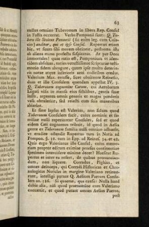 63-72, Et sane lapsus est Valerius, non solum quod ...
