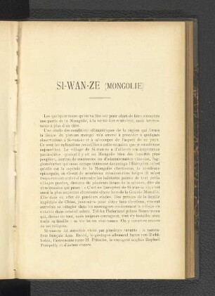 Si-Wan-Ze (Mongolie).
