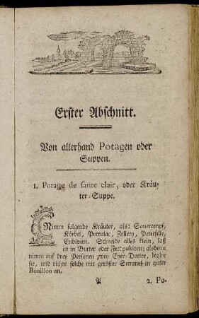 Erster Abschnitt. Von allerhand Potagen oder Suppen