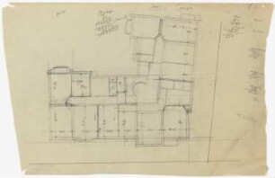 Wohn- und Geschäftshaus Bank, Berlin-Südende: Grundriss Obergeschoss, diverse Berechnungen