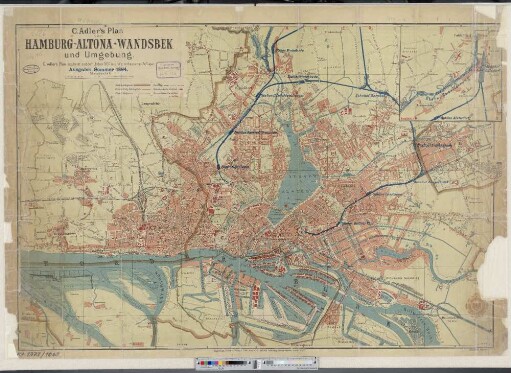 C. Adler's Plan von Hamburg, Altona, Wandsbek und Umgebung