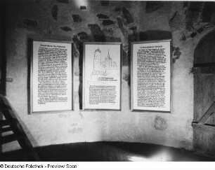 Bautzen. Alte Wasserkunst (1558; W. Röhrscheidt ). Ausstellungsraum mit Tafeln zur Baugeschichte