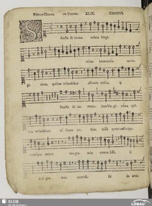 XLIX. Sancta et immaculata