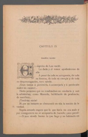 Capítulo IX - Cambio tardío