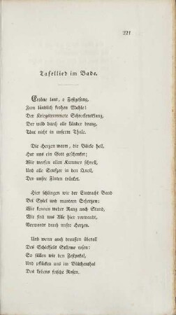 Tafellied im Bade (unvollständig)