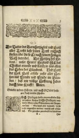 3-7, Der Vatter der Barmhertzigkeit und ...; Textus; Eingang
