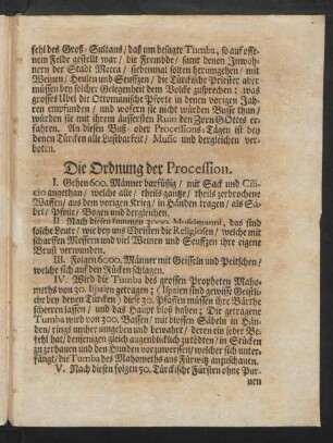 Die Ordnung der Procession