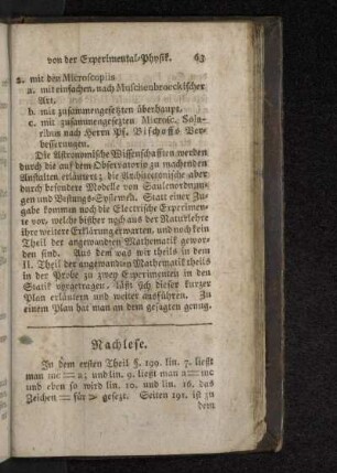 Nachlese.