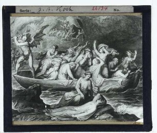 Koch, Charon mit dem seelentragenden Nachen (Druck)