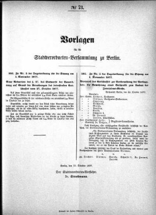 No. 73, 31. Oktober 1877