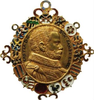 Kurfürst Christian I. - Tod (Medaillenkleinod)