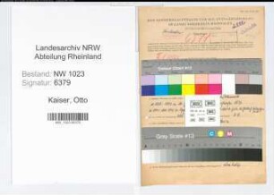 Entnazifizierung Otto Kaiser , geb. 19.02.1911 (Polizeibeamter)