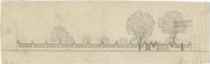Littmann, Max; München, Briennerstr.; Diskontgesellschaft, Gartenbebauung Palais Almeida - Eingangstor (Ansicht)
