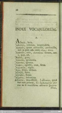 Index Vocabulorum