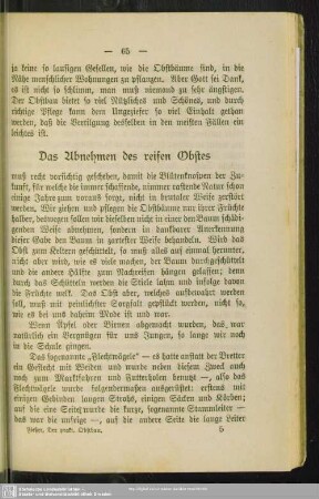Das Abnehmen des reifen Obstes