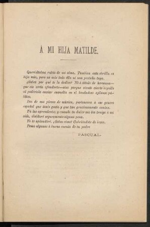 [Dedicatoria] Á mi hija Matilde