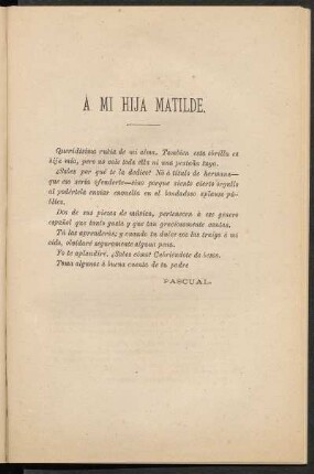 [Dedicatoria] Á mi hija Matilde