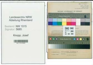 Entnazifizierung Josef Knopp , geb. 21.06.1909 (Einkaeufer)