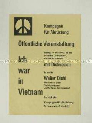 Propagandaflugblatt der "Kampagne für Abrüstung" zum Ostermarsch 1967