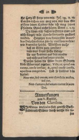Anmerkungen zum V. Kapittel. Von den Clavibus