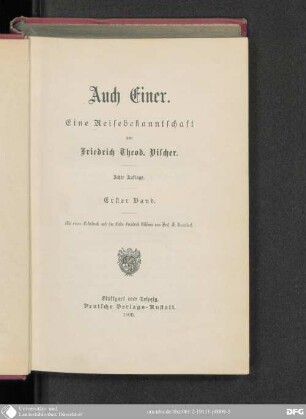 1: Auch Einer : eine Reisebekanntschaft