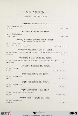 Miniaturen (Nr. 83-116)