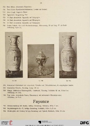 Fayence (Nr. 790-807)