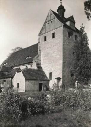 Schirmenitz. Kirche Außenansicht, Kirchturm (im Osten!)
