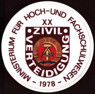 Medaille der Zivilverteidigung, weißes Porzellan