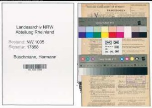 Entnazifizierung Hermann Buschmann , geb. 23.10.1890 (Bergmann)