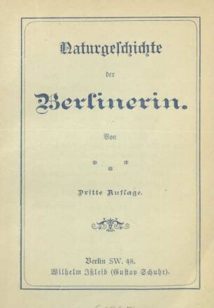 Naturgeschichte der Berlinerin