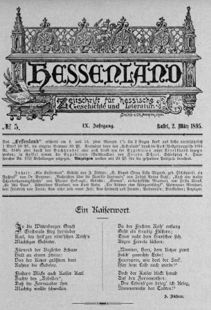 No. 5, 2. März 1895