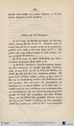 Zusätze und Berichtigungen