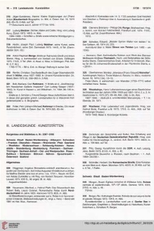 III. Landeskunde. Kunststätten