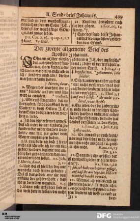 Der zweyte allgemeine Brief des Apostels Johannis.