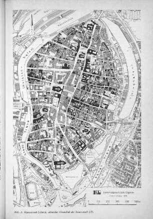 Abb. 2 : Hansestadt Lübeck, aktueller Grundriß der Innenstadt (2)