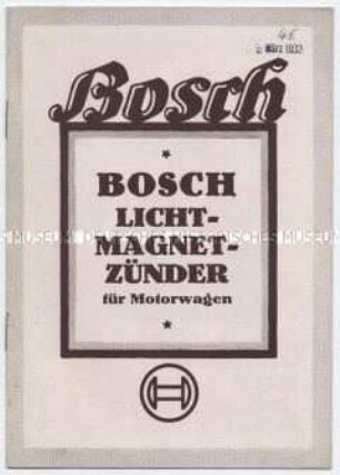 Lichtmagnetzünder für Motorwagen