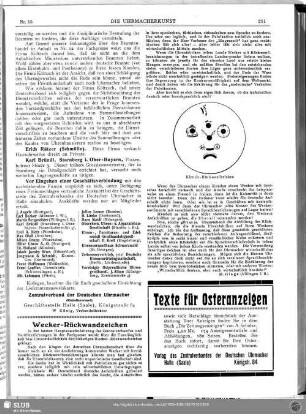 Wecker-Rückwandzeichen