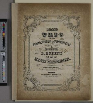 Grand Trio Pour Piano, Violon Et Violoncelle Op. 138 : No 5. de Trios.