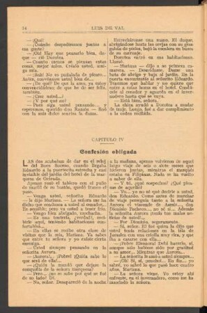 Capítulo IV : Confesión obligada