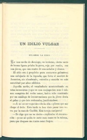 Un idilio vulgar