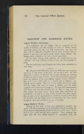 Railway and Harbour Notes