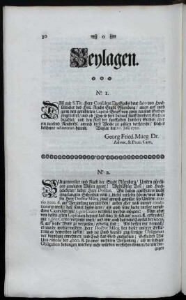 Beylagen. No. 1. - no. 7.