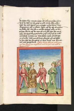 Pontus verabschiedet sich vom König von England, um nach Britannien zurückzukehren