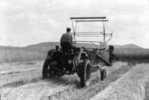 Getreideernte Schwadmäher der MTS Großkochberg (Frontanbaumaschine für Schlepper) RS 09