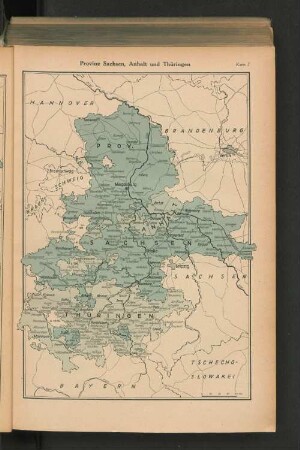 Karte 7. Provinz Sachsen, Anhalt und Thüringen