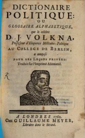 Dictionaire politique ou glossaire alphabetique