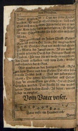 Vom Vater unser.