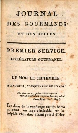 Journal des gourmands et des belles, ou l'épicurien français, 2,3. 1807,9