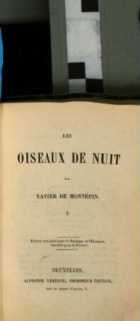 Les oiseaux de nuit, 3
